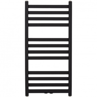 CERANO - Kúpeľňový radiátorový set Fulgidus - kombinované vykurovanie, wifi tyč - bočné jednobodové pripojenie - 503W - čierna matná - 880x430 mm