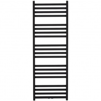 CERANO - Kúpeľňový radiátorový set Fulgidus - kombinované vykurovanie, wifi tyč - bočné jednobodové pripojenie - 712W - čierna matná - 1500x530 mm