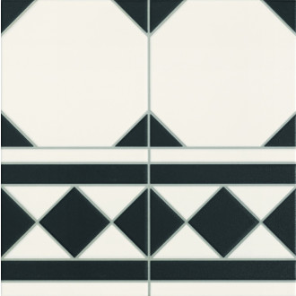 Dlažba Realonda Octagon black 33x33 cm mat OCTAGONLBK