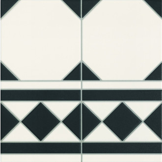 Dlažba Realonda Octagon black 33x33 cm mat OCTAGONLBK