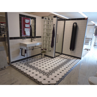 Dlažba Realonda Octagon black 33x33 cm mat OCTAGONLBK