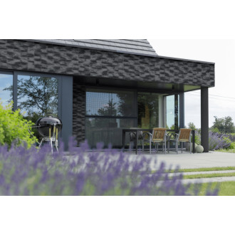 Obklad Fineza Brelo Antracit 37,5x12,5 cm reliéfny BRELOAN