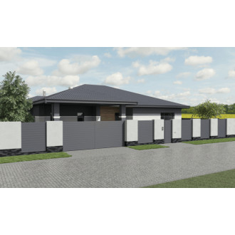 Obklad Fineza Brelo Antracit 37,5x12,5 cm reliéfny BRELOAN