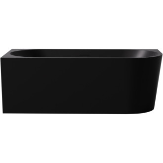 CERANO - Voľne stojaca akrylátová vaňa Bianco, ľavá - čierna matná - 170x80 cm