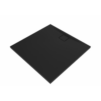 Sprchová vanička štvorcová SAT Vision 90x90 cm liaty mramor čierna SATSVVI90QC