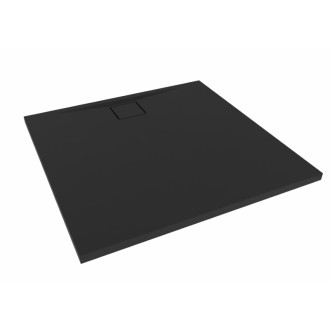 Sprchová vanička štvorcová SAT Vision 90x90 cm liaty mramor čierna SATSVVI90QC