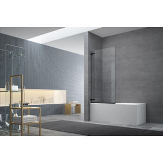 Vaňová zástena SAT TGD NEW 150x80 cm čierna SATTGVZO150CT