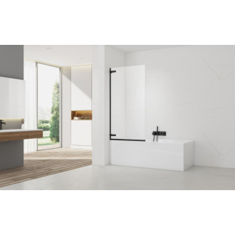 Vaňová zástena SAT TGD NEW 150x80 cm čierna SATTGVZO150CT