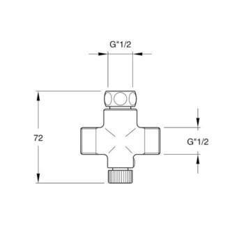 Silfra regulátor teploty (kríž) 1/2x1/2 AC950