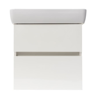 Kúpeľňová skrinka s keramickým umývadlom Laufen Naturel Project 52,5x51x45,3 cm biela lesk PROJECT260BI