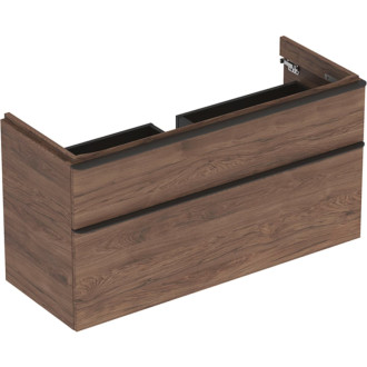 Kúpeľňová skrinka pod umývadlo Geberit Smyle Square 118,4x62x47 cm orech 500.355.JR.1