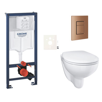 Závesný wc set do ľahkých stien / predstenová montáž Grohe Bau Ceramic SIKOGRSBAUSCDL0