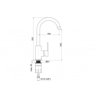 batéria AXE-33 drezová (čierny granit) OLBAAXE33BK