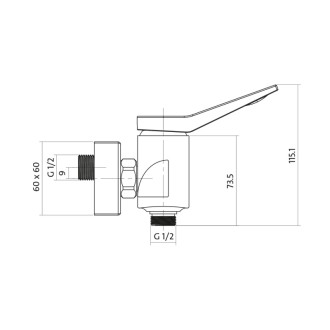 Cersanit CROMO sprchová batéria chróm S951-036