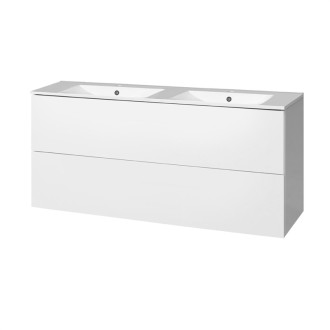 Aira, kúpeľňová skrinka s keramickým umývadlom 1210x548x465 mm, spodná, biela lesk CN713