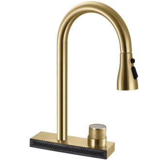 Kuchynská batéria REA CONOR BRUSH GOLD