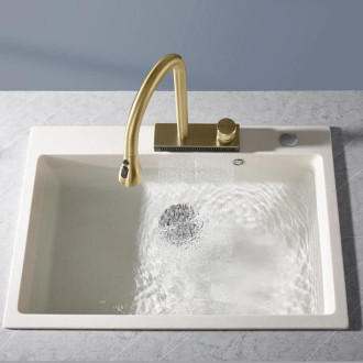 Kuchynská batéria REA CONOR BRUSH GOLD