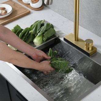 Kuchynská batéria REA CONOR BRUSH GOLD