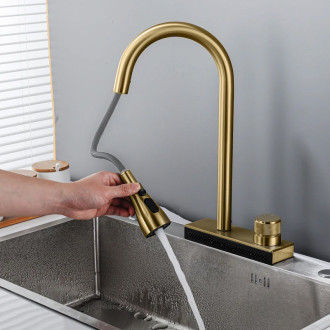 Kuchynská batéria REA CONOR BRUSH GOLD