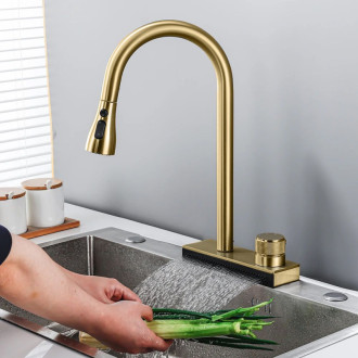 Kuchynská batéria REA CONOR BRUSH GOLD