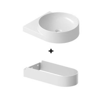 Umývadlo Ravak Yard 40,5x12,5x50 cm s bielou konzolou X000001529