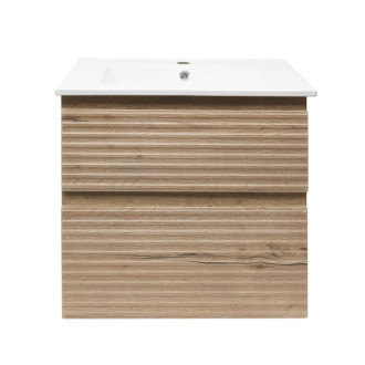 Kúpeľňová skrinka 2 zásuvková s umývadlom Naturel Savona 58x53x44, 8 cm dub Halifax mat SAVONA260DH