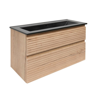 Kúpeľňová skrinka 2 zásuvková s umývadlom Naturel Savona 98x53x44, 8 cm dub Halifax mat SAVONA2100DHC