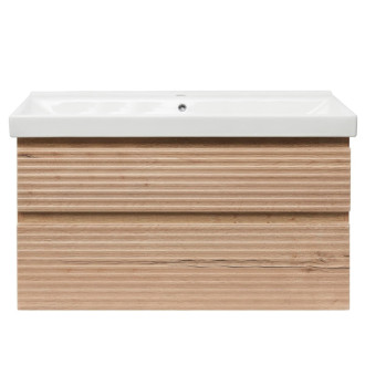 Kúpeľňová skrinka 2 zásuvková s umývadlom Naturel Savona 98x53x44, 8 cm dub Halifax mat SAVONA2100DHU1