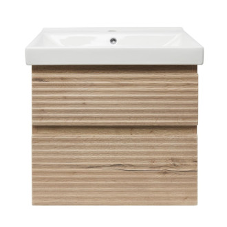 Kúpeľňová skrinka 2 zásuvková s umývadlom Naturel Savona 58x53x44, 8 cm dub Halifax mat SAVONA260DHU1