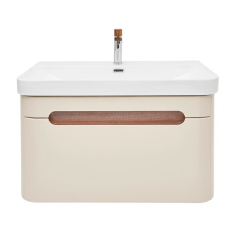 Kúpeľňová skrinka s umývadlom a batériou SAT Fusion 77,5x43x45 cm pieskovo béžová mat SATFUSION80BEUBA