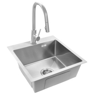 Oceľový drez Leo 40 BRUSH NICKEL