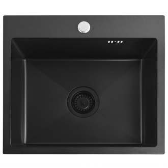 Oceľový drez Leo 50 Black