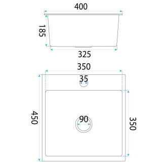 Oceľový drez Leo 40 BRUSH GOLD