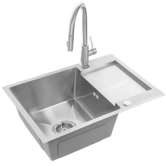 Oceľový drez Paul BRUSH NICKEL