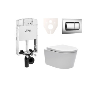 Cenovo zvýhodnený závesný WC set Jika na zamurovanie + WC SAT Brevis SIKOJW2