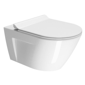 NORM závesná WC misa, GeniusFlush, 36x55cm, biela ExtraGlaze