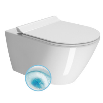 KUBE X závesná WC misa, GeniusFlush, 36x55cm, biela ExtraGlaze