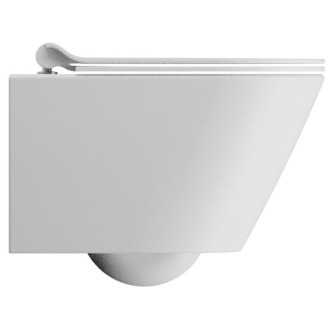 KUBE X závesná WC misa, GeniusFlush, 36x50cm, biela dual-mat