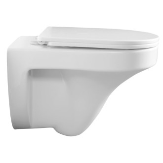 DENICA závesná WC misa, Vortex Rimless, 36x52cm, biela