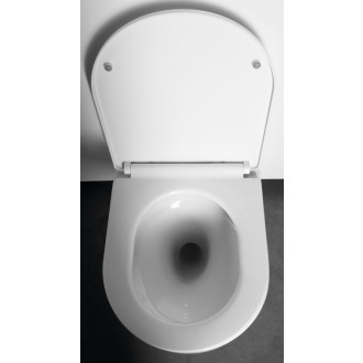 DENICA závesná WC misa, Vortex Rimless, 36x52cm, biela