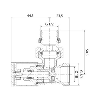 C-START pripojovacia sada ventilov ručná rohová, chróm
