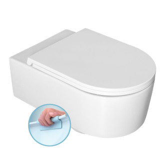 SISTEMA A závesná WC misa, Rimless, 36x53,5 cm, biela