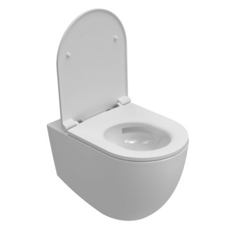 INFINITY závesná WC misa, Vortex Rimless, 36,5x53cm, biela