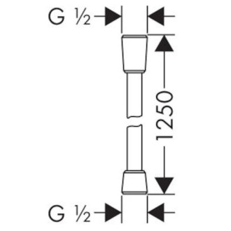 Sprchová hadica Hansgrohe Isiflex so zámkom proti pretočeniu biela 28272450