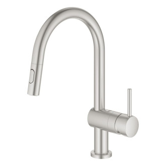 Drezová batéria Grohe Minta Touch s vyťahovacou spŕškou supersteel 31358DC2