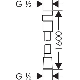 Sprchová hadica Hansgrohe Isiflex so zámkom proti pretočeniu chróm 28248000