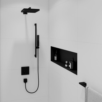 Sprchový set Hansgrohe Pulsify E na stenu matná čierna 24370670