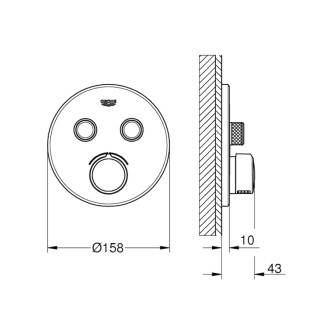Grohe Smart Control bez podomietkového telesa chróm 29145000