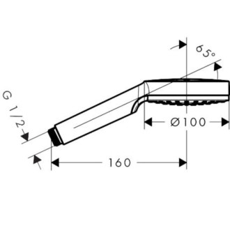 Sprchová hlavica Hansgrohe Crometta biela/chróm 26334400