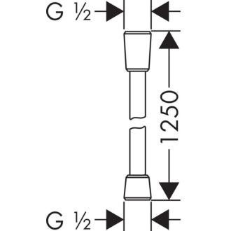 Sprchová hadica Hansgrohe Isiflex so zámkom proti pretočeniu chróm 28272000